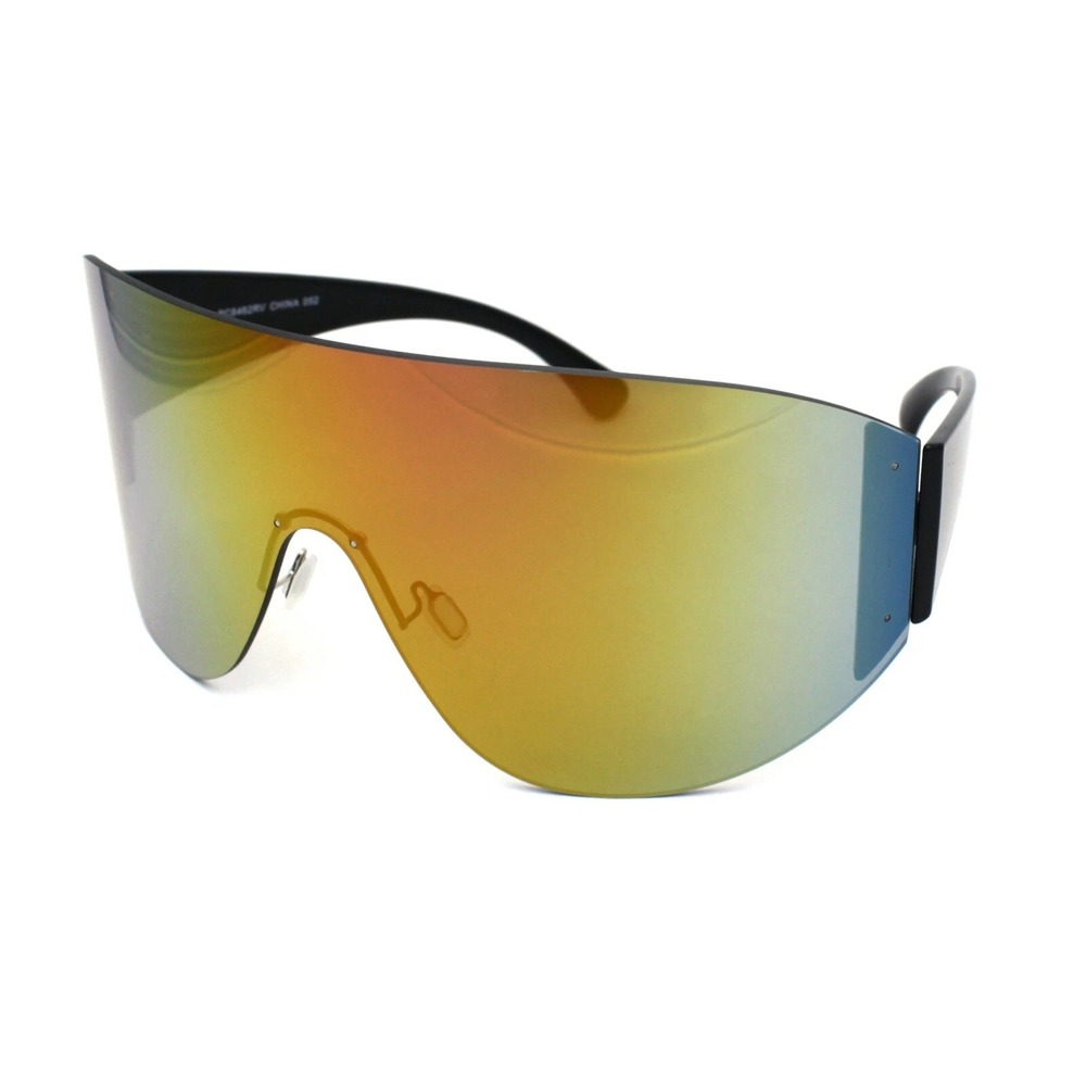 Shield Sunglasses Visor One Piece Lens Oversized Fashion Sporty Sun Glasses‎ New